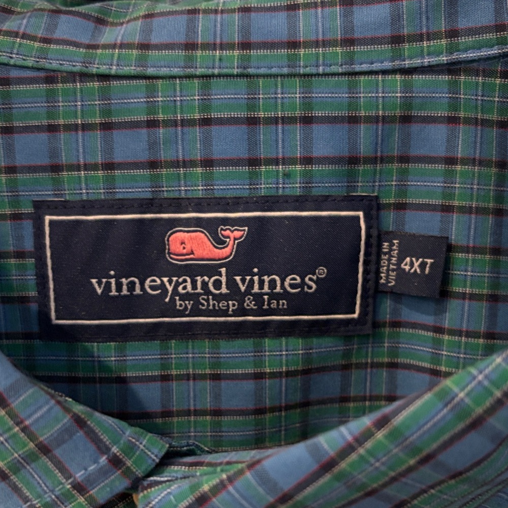 Vineyard Vines Blue Checkered Button-Down Classic… - image 2